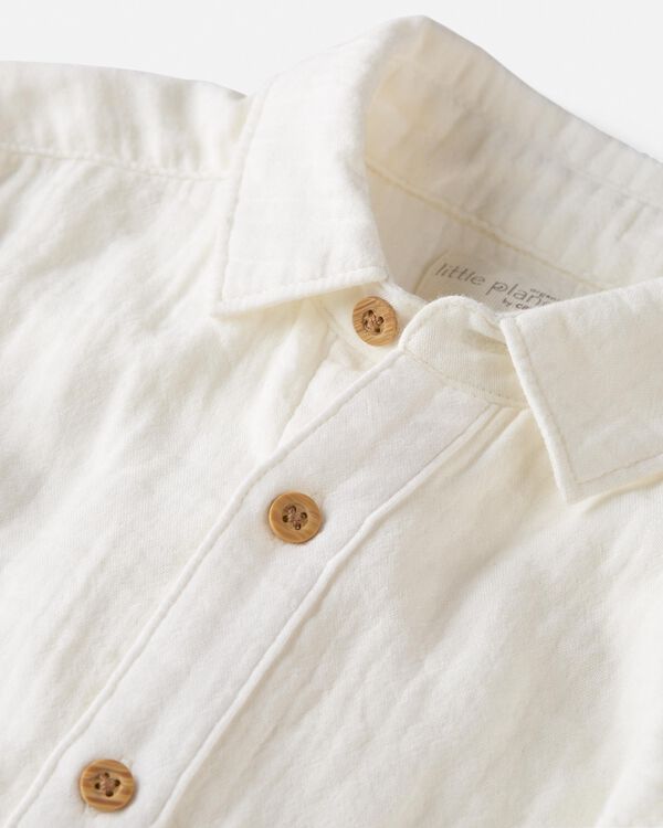 Toddler Organic Cotton Gauze Button-Front Shirt