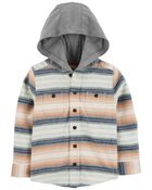 Baby Cozy Flannel Hooded Top, image 1 of 3 slides