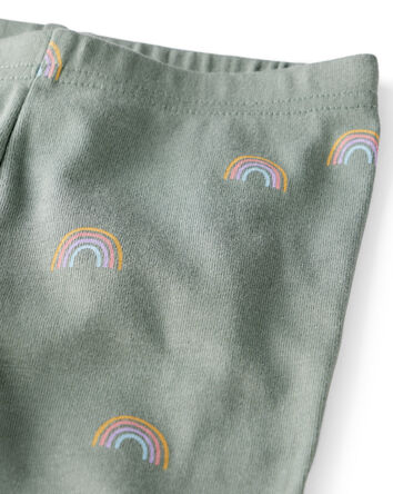 Kid Organic Cotton Pajamas in Magical Rainbow Print, 