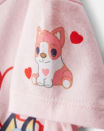 Toddler Girl Valentine's Day Bluey™ Short-Sleeve Graphic Tee - Pink, 