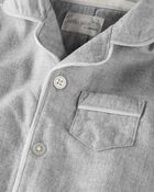Baby 1-Piece Organic Cotton Coat Style Pajamas, image 2 of 4 slides