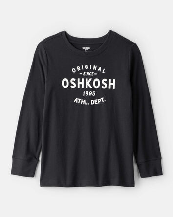 Boys Jersey OshKosh Logo Long-Sleeve Shirt - Black, 