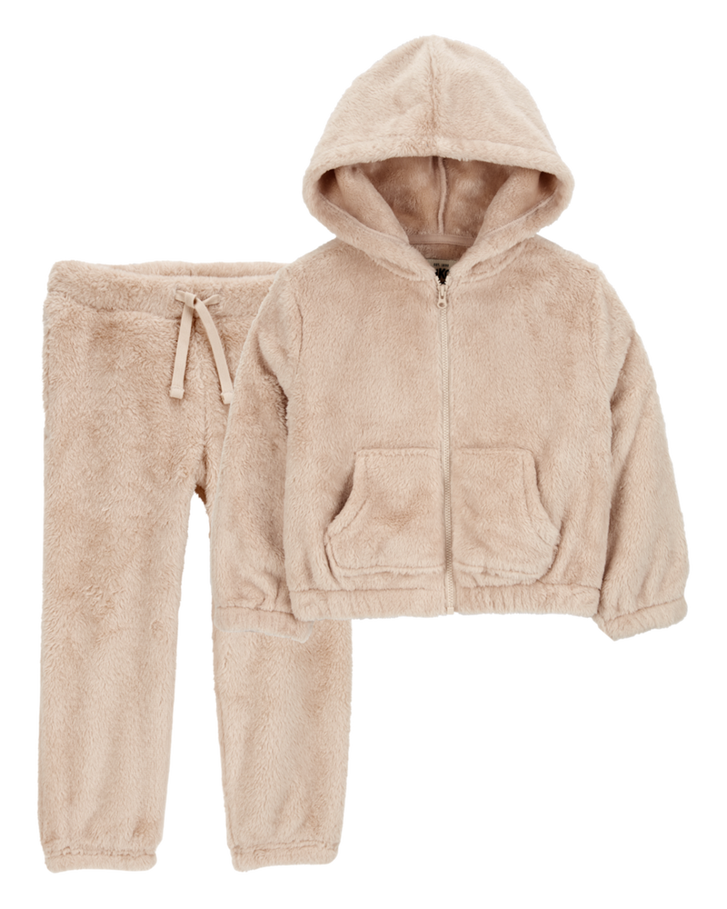 Kid 2-Piece Velour Zip-Up Jacket & Joggers Set, image 1 of 8 slides