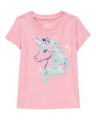 Toddler Girl Unicorn Short-Sleeve Graphic Tee - Pink, image 1 of 3 slides