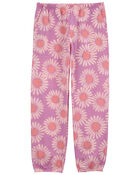 Kid Daisy French Terry Pull-On Jogger Pajama Pants, image 1 of 2 slides