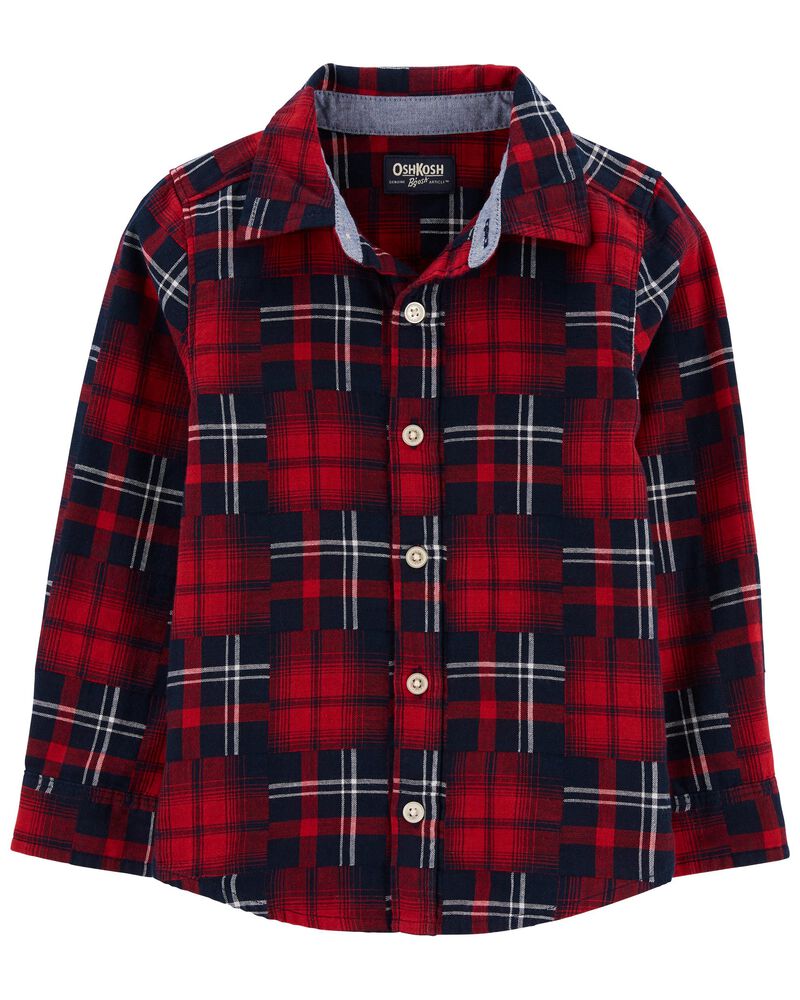 Family Matching: Plaid Button-Front Shirt, image 1 of 4 slides