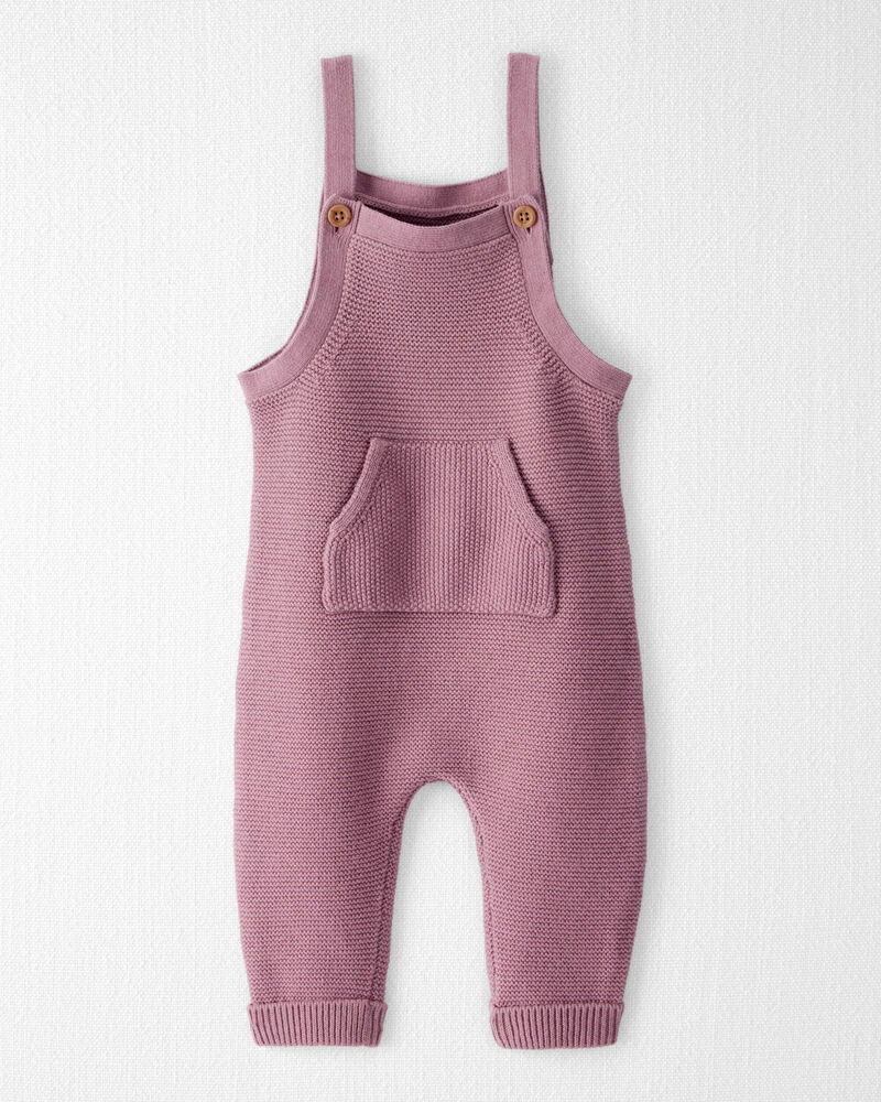 Baby Organic Cotton Sweater Knit Overalls, image 1 of 5 slides