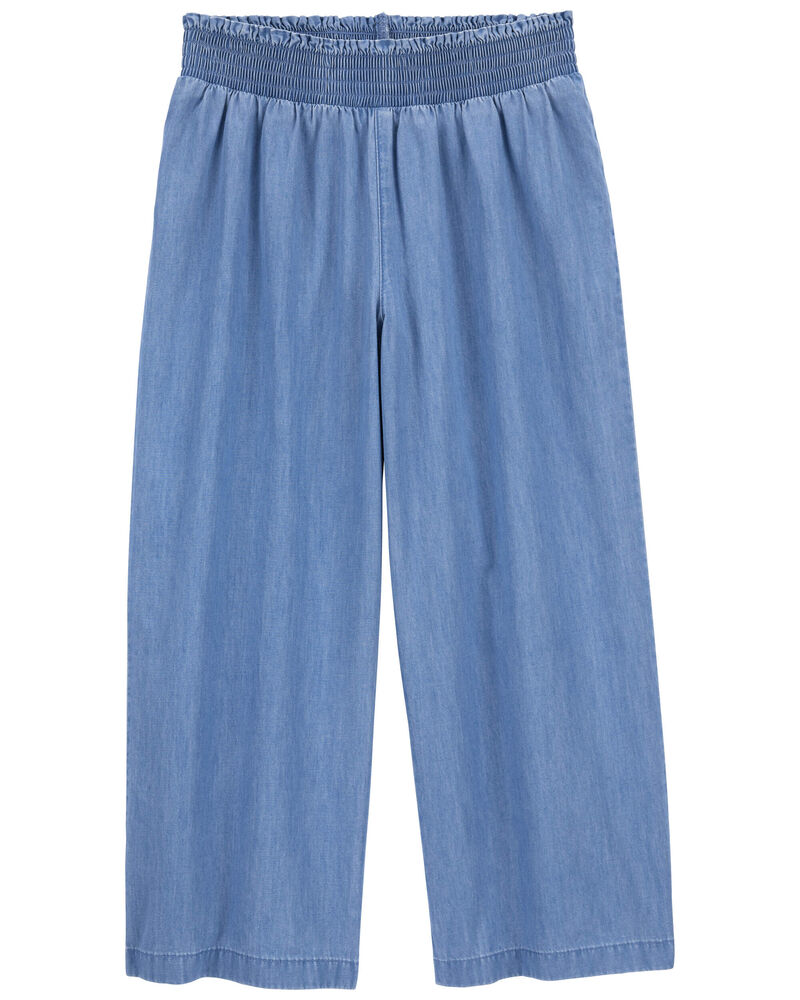 Kid Pull-On Chambray Flare Pants, image 1 of 1 slides