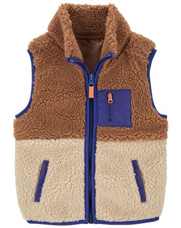 Toddler Zip-Up Sherpa Vest, 