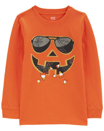 Kid Halloween Jack-O-Lantern Glow In The Dark Graphic Tee, 