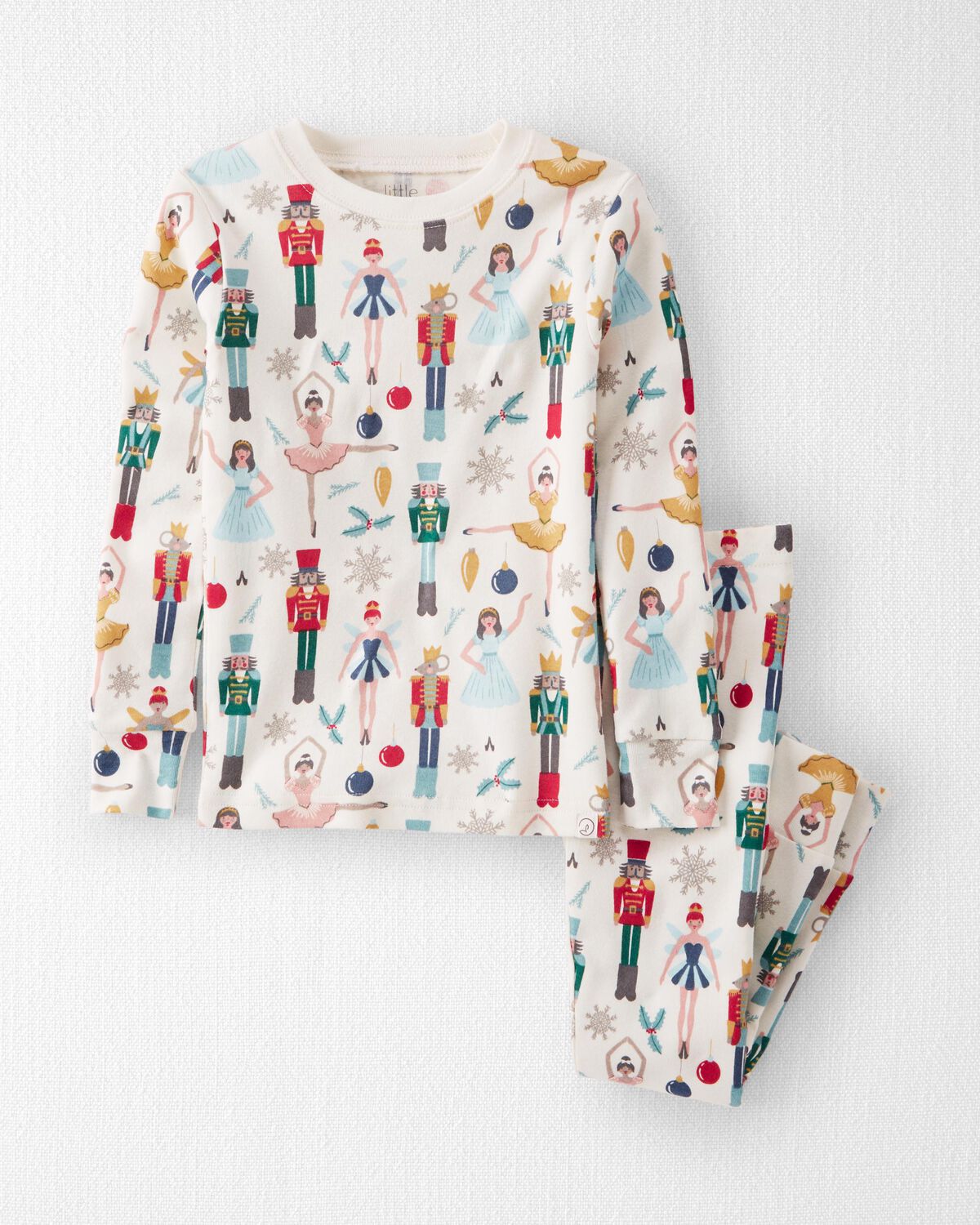 Nutcracker Print Toddler Organic Cotton Nutcracker Print Pajamas Set