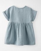 Toddler Organic Cotton Gauze Dress in Blue
, image 5 of 10 slides