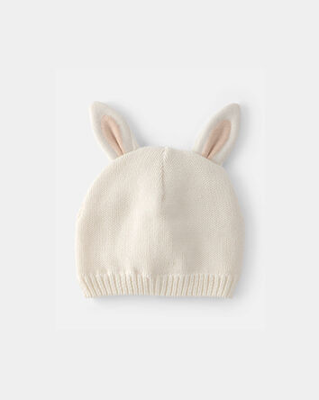 Baby Crochet Easter Bunny Hat - Cream, 