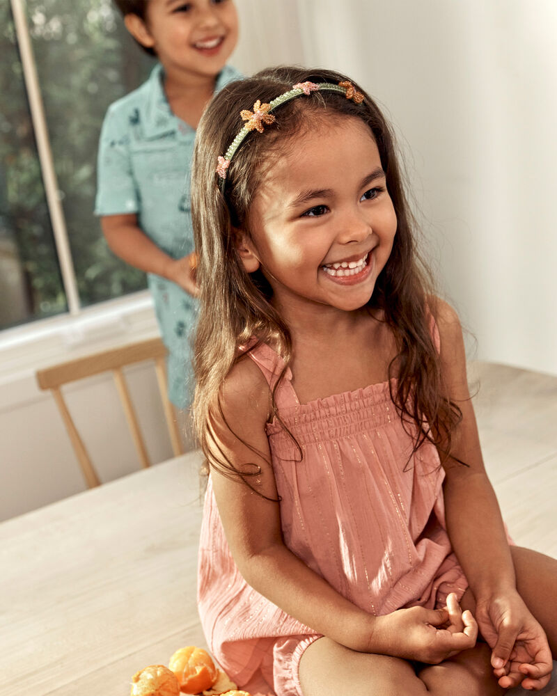 Toddler 2-Piece Boho Chic Gauze Tank & Pull-On Woven Shorts Set - Orange
, image 8 of 10 slides