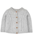 Sweater Knit Button-Front Cardigan, image 1 of 3 slides