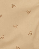 Baby Button-Front Romper - Tan, image 2 of 3 slides