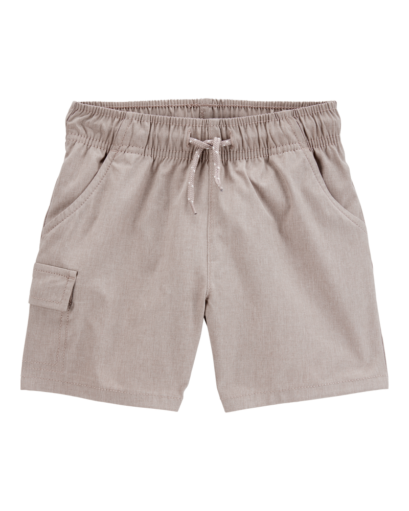 Toddler Everyday Quick Dry Shorts - Taupe, image 1 of 8 slides