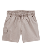 Toddler Everyday Quick Dry Shorts - Taupe, image 1 of 8 slides