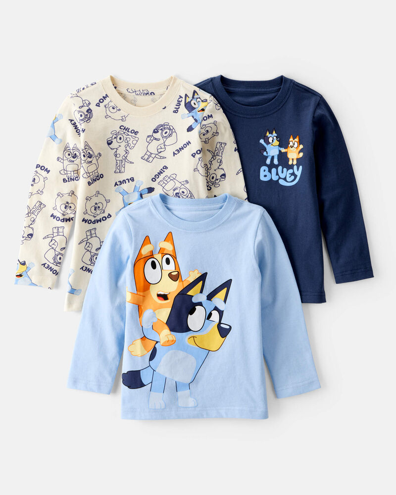 Toddler Boy 3-Pack Bluey™ Long-Sleeve Tees, image 1 of 4 slides