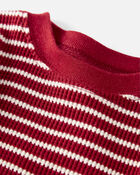 Baby Organic Cotton Waffle Knit Striped 2-Piece Pajamas, image 2 of 4 slides