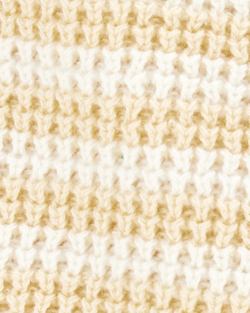 Baby Knit Striped Shorts - Yellow, image 2 of 3 slides