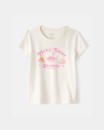 Toddler Girl 'Picky Eater' Graphic Tee - Cream, 