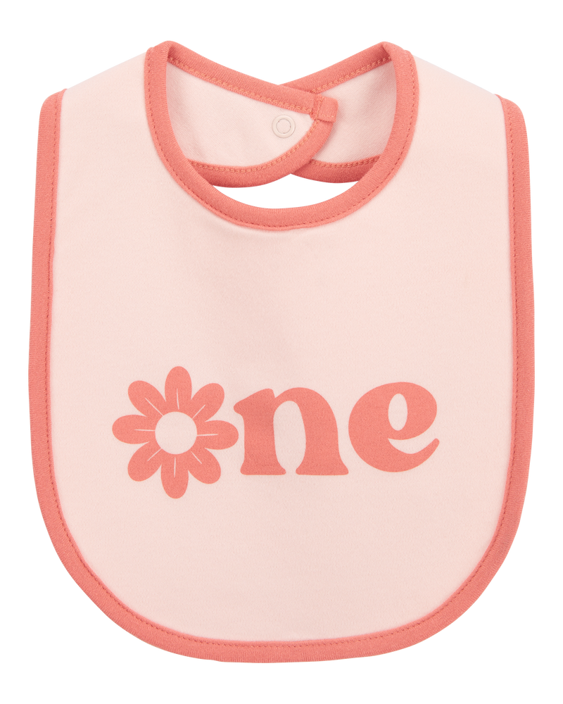 Baby 1st Birthday Teething Bib, image 1 of 3 slides