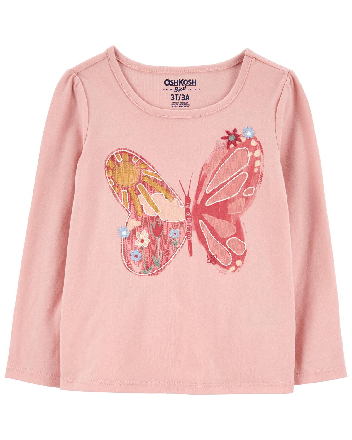 Pink Toddler Butterfly Graphic Tee | oshkosh.com