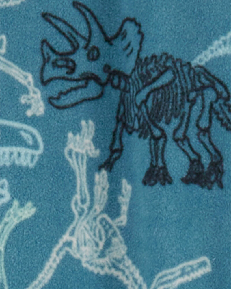 Kid 1-Piece Dinosaur Fleece Footie Pajamas, image 2 of 3 slides