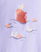 Toddler Girl Cabybara Long-Sleeve Graphic Tee - Purple, image 2 of 3 slides