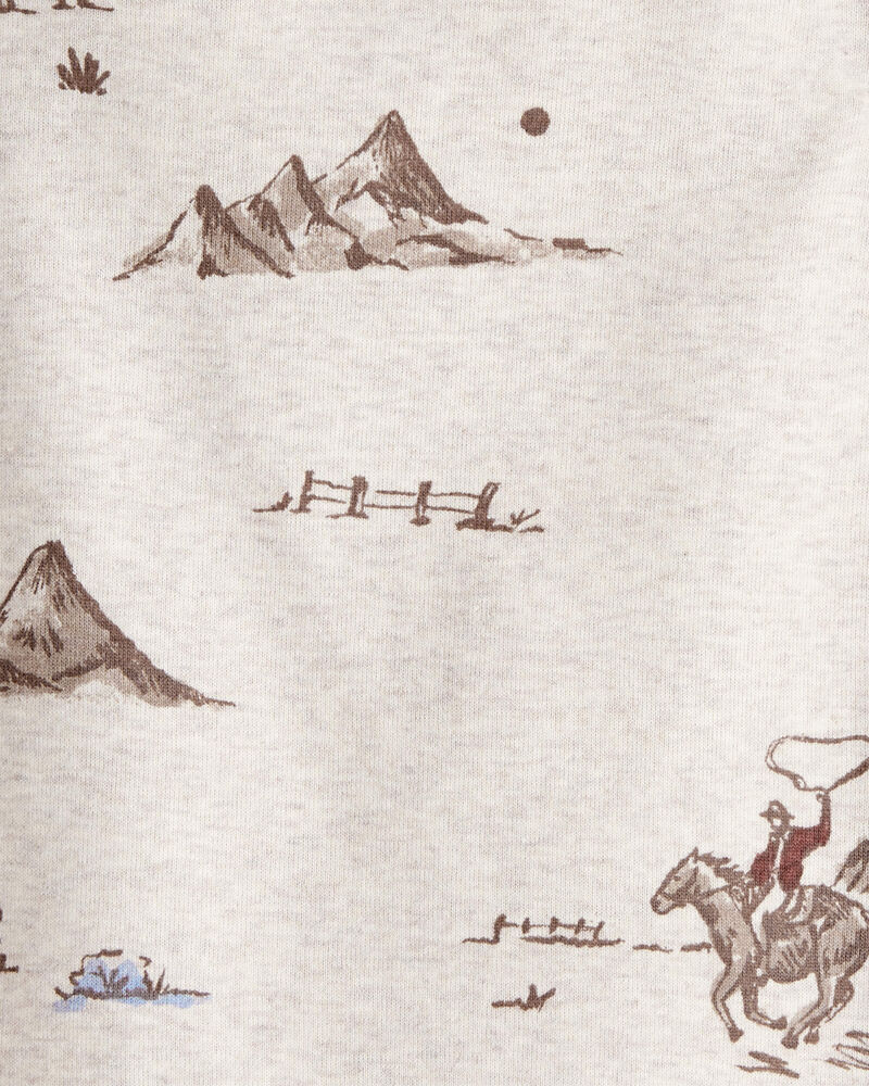 Baby Organic Cotton Pajamas in Western Rodeo Print, image 3 of 5 slides