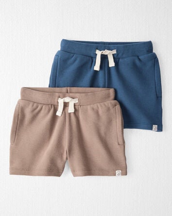 Toddler 2-Pack Organic Cotton Shorts, 