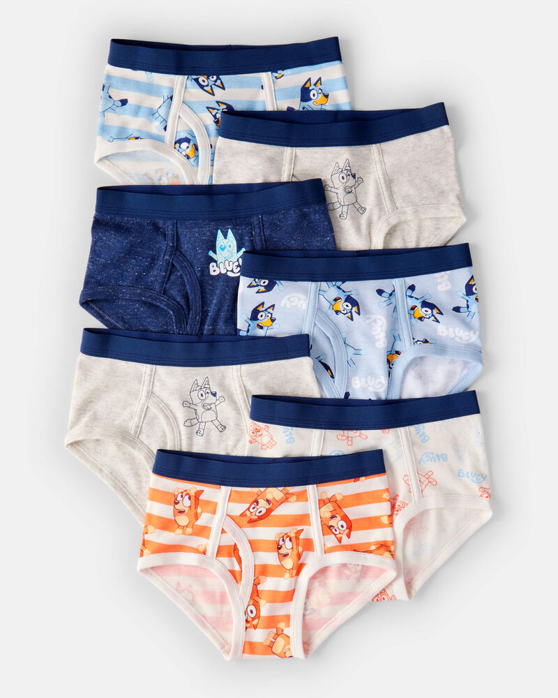 Toddler 7-Pack Bluey Cotton Briefs Underwear, image 1 of 2 slides