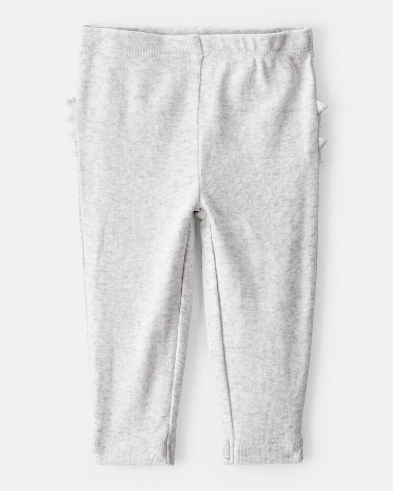 Baby 2-Pack Floral Pull-On Pants - Grey/Blue, image 2 of 10 slides