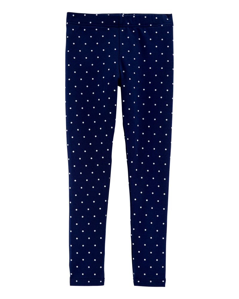 Kid Cotton Polka Dot Stretch Leggings, image 1 of 4 slides