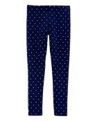 Kid Cotton Polka Dot Stretch Leggings, image 1 of 4 slides