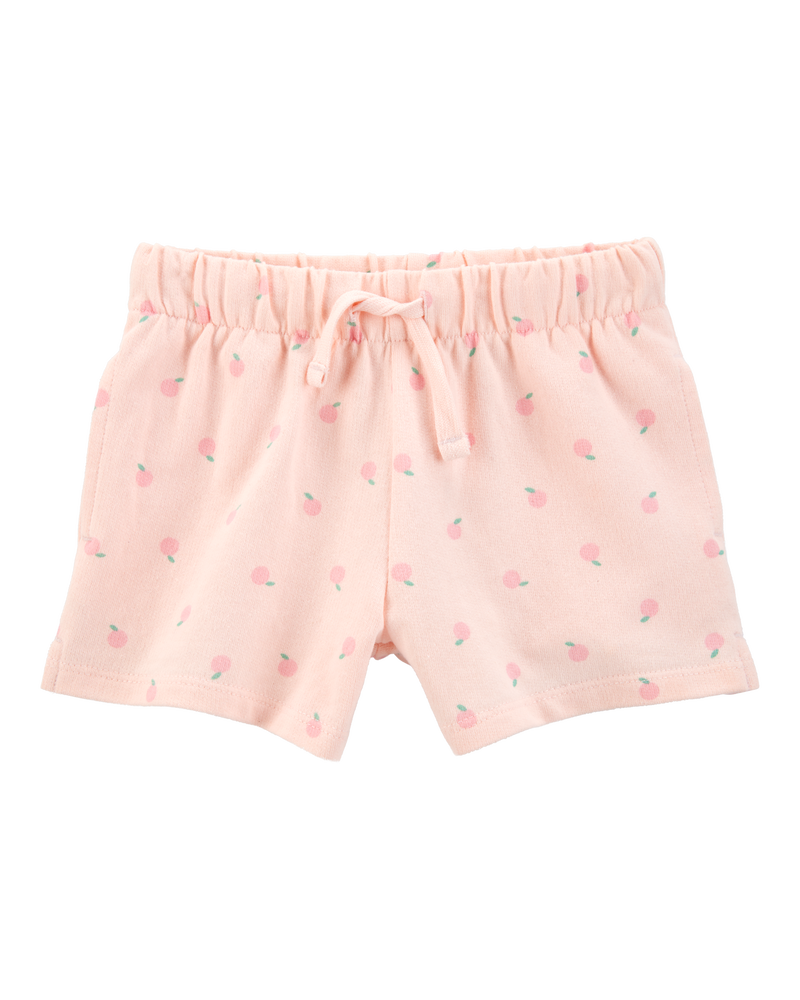 Baby Pull-On French Terry Shorts - Pink, image 1 of 4 slides