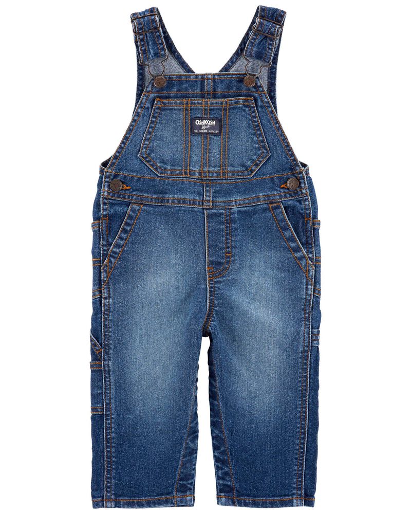 Baby Stretch Denim Classic Overalls, image 1 of 5 slides