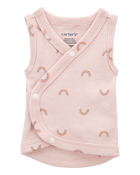 Baby Girl Preemie Rainbow Cotton Tank - Pink, image 1 of 7 slides
