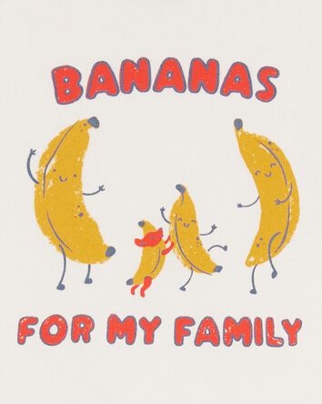 Baby Bananas For My Family Cotton Bodysuit, 