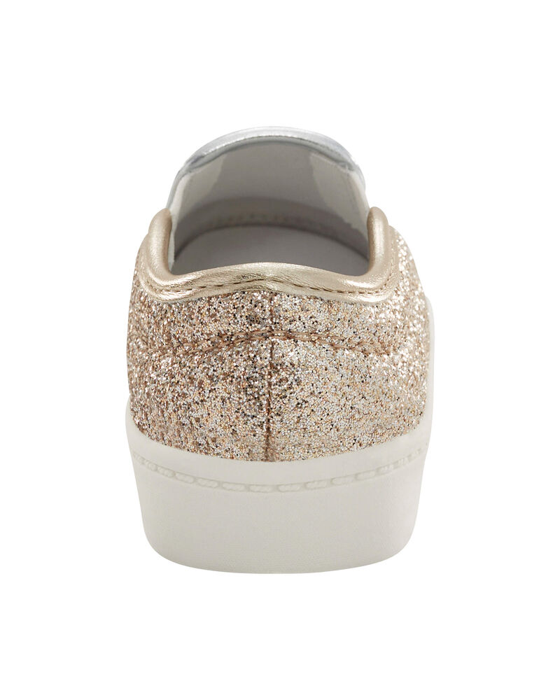 Toddler Metallic Slip-On Casual Shoes, image 3 of 7 slides