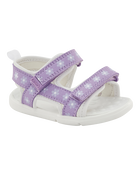 Baby Every Step® First Walker Floral Sandals - Purple/White, image 1 of 7 slides