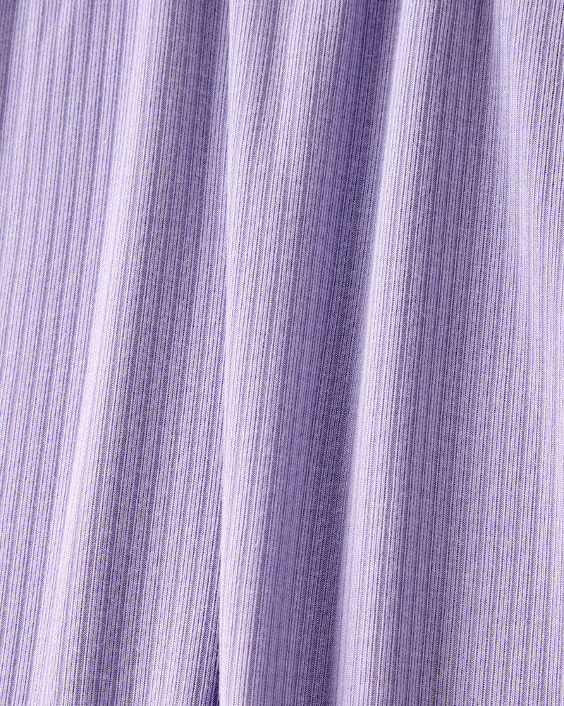 Baby Girl Solid 2-Way Zip PurelySoft Sleep & Play Pajamas - Purple, image 3 of 6 slides