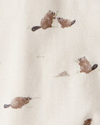 Baby Organic Cotton Sleep & Play Pajamas in Beavers' Creek Print, image 3 of 5 slides