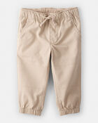 Baby Boy Cotton Pull-On Fashion Pants - Khaki, image 1 of 4 slides