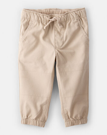Baby Boy Cotton Pull-On Fashion Pants - Khaki, 