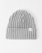 Baby Organic Cotton Ribbed Knit Beanie, image 1 of 5 slides