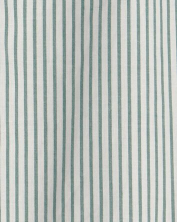 Baby Boy Stripe Short-Sleeve Romper - Green/White, 