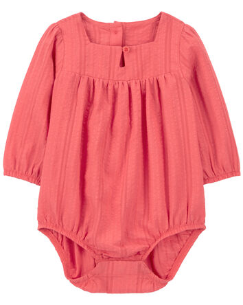 Baby Textured Long-Sleeve Bodysuit, 