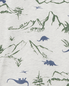 Toddler Henley Dinosaur Print Shirt - Grey, image 2 of 3 slides
